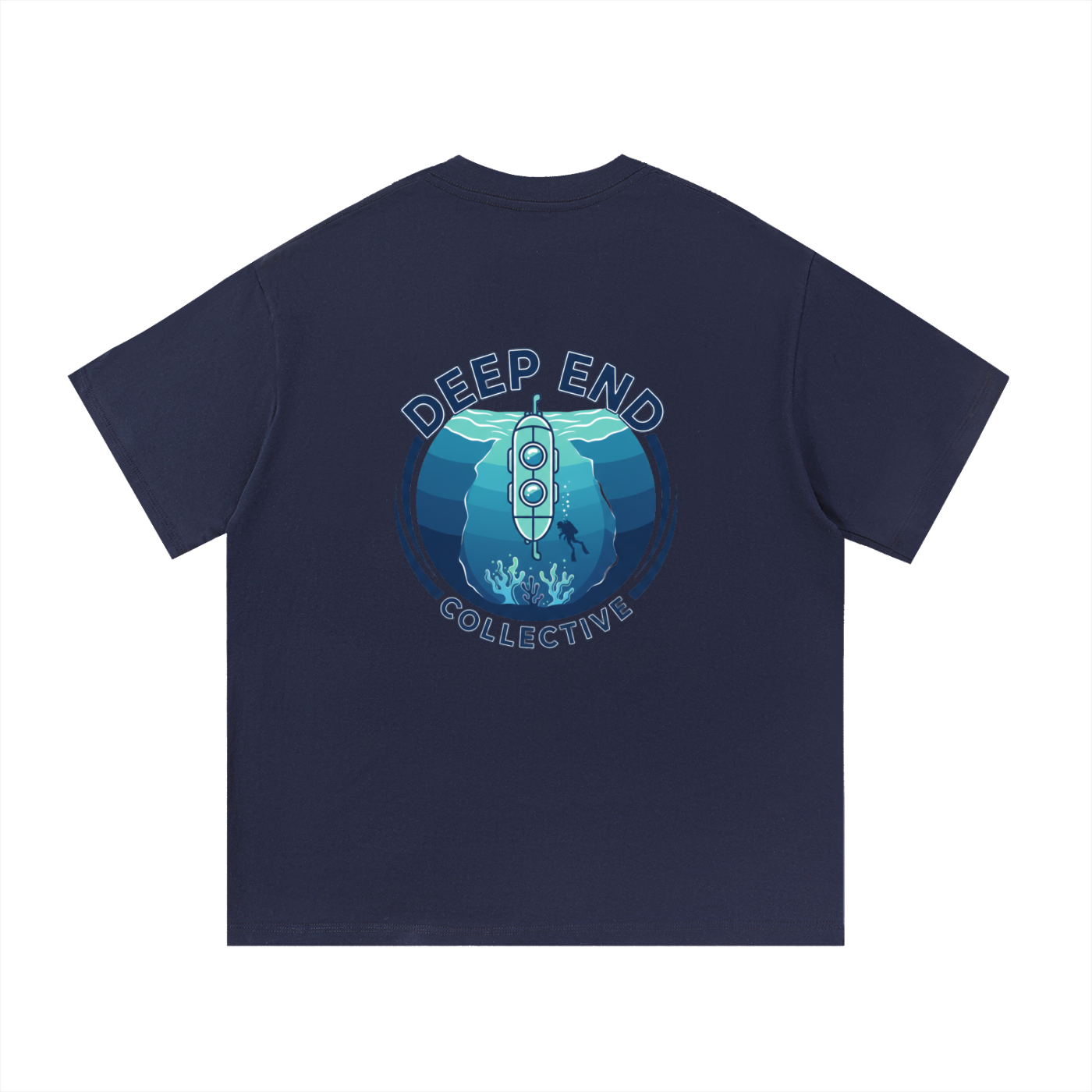 Immersive Blue Submarine-Essential Cotton T-Shirt
