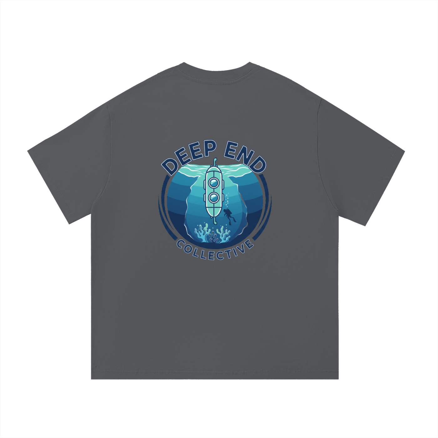 Immersive Blue Submarine-Essential Cotton T-Shirt