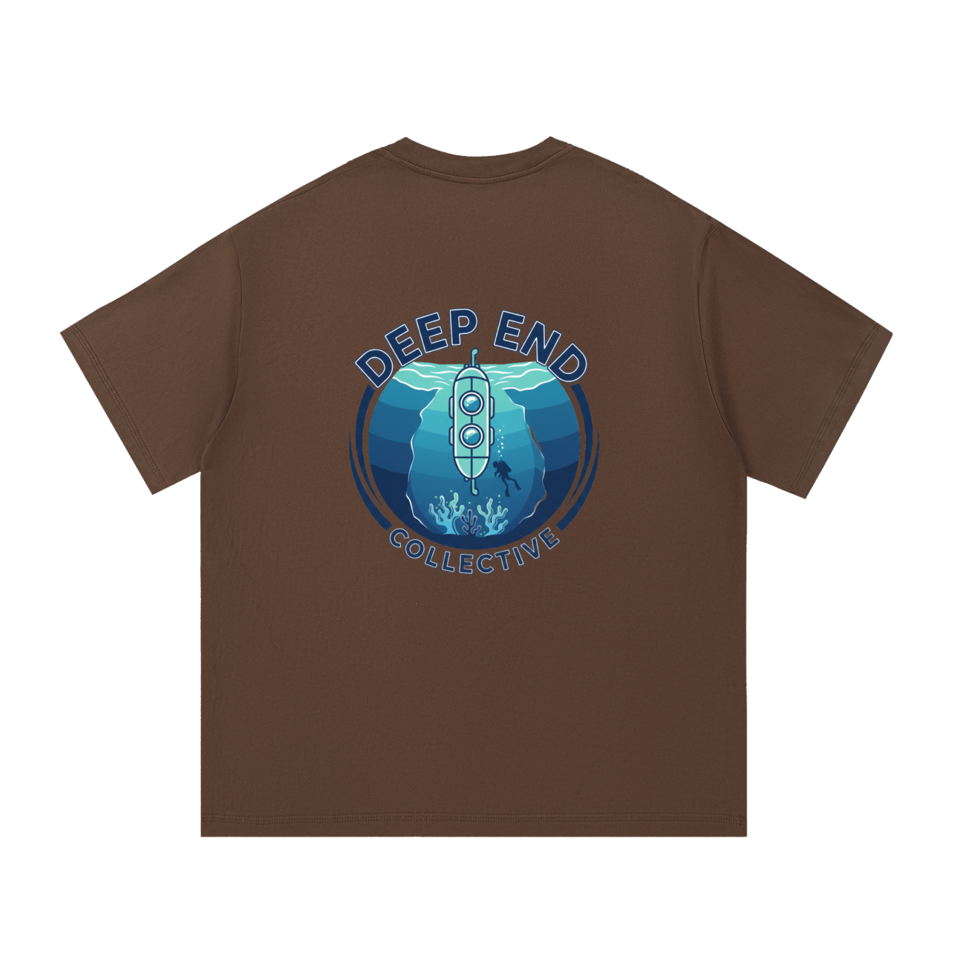 Immersive Blue Submarine-Essential Cotton T-Shirt