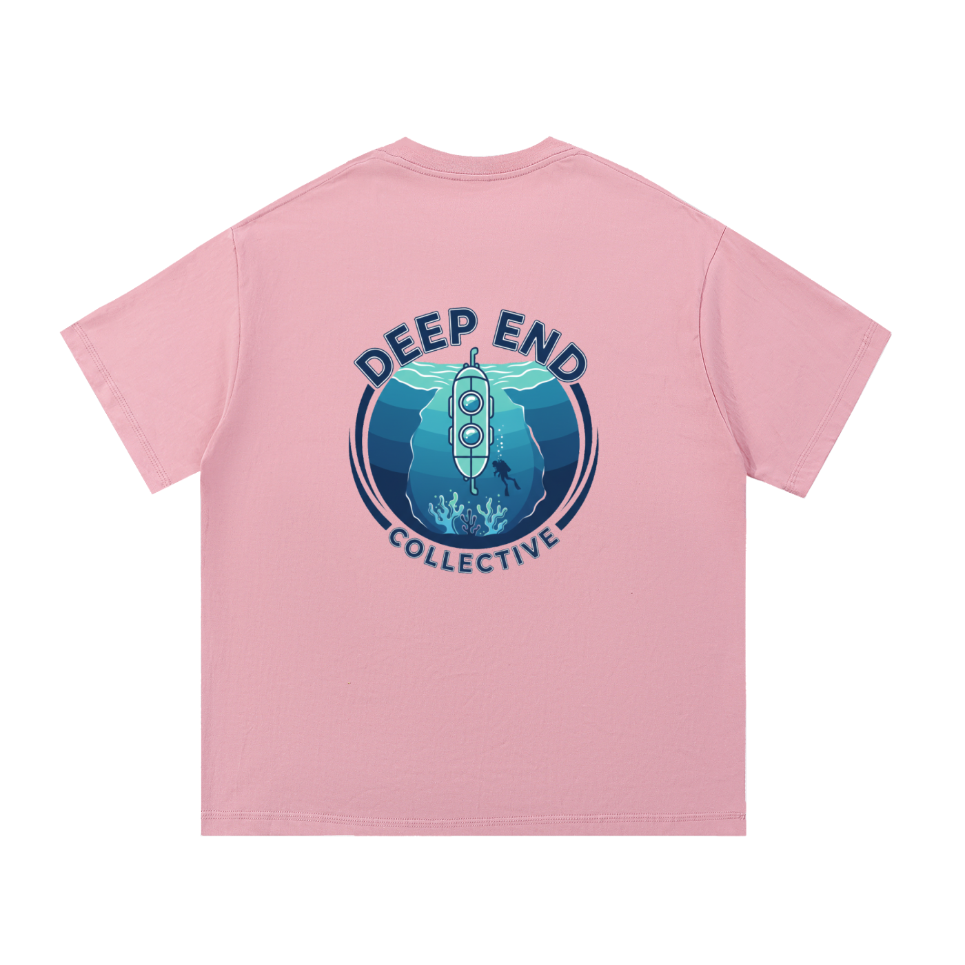 Immersive Blue Submarine-Essential Cotton T-Shirt