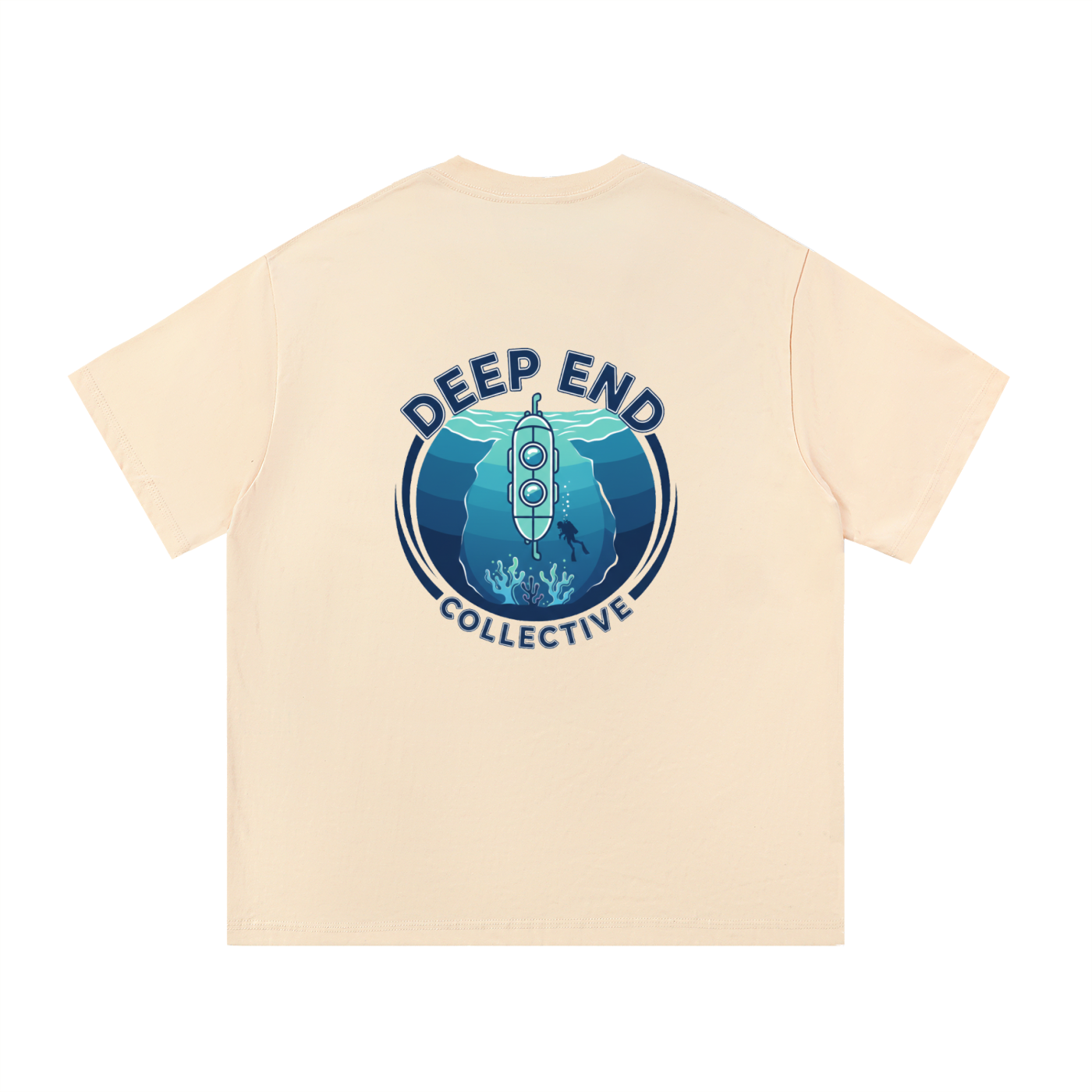 Immersive Blue Submarine-Essential Cotton T-Shirt