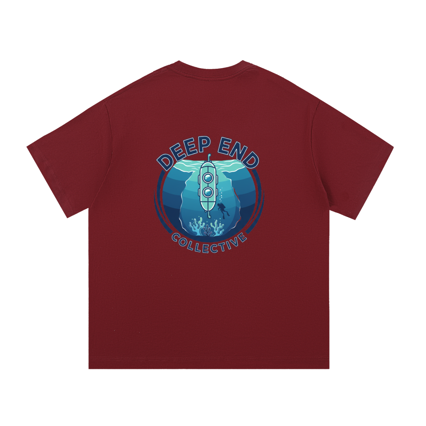 Immersive Blue Submarine-Essential Cotton T-Shirt