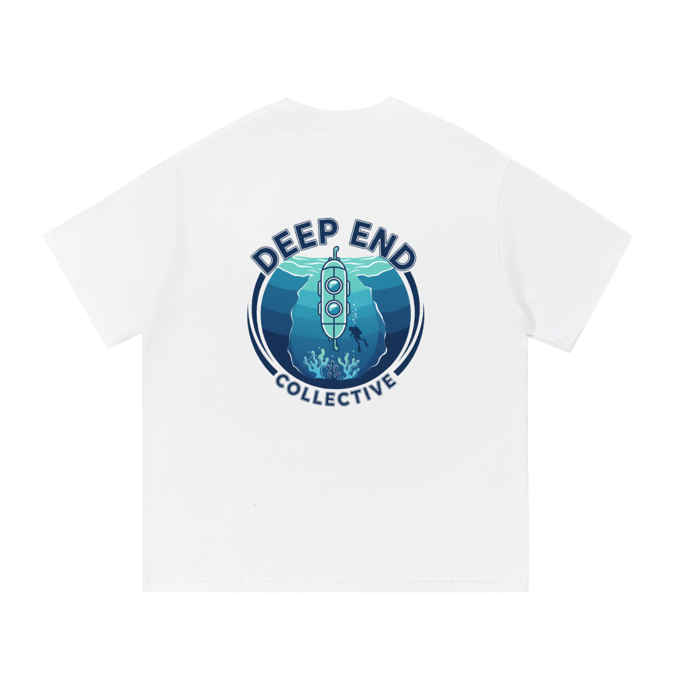 Immersive Blue Submarine-Essential Cotton T-Shirt